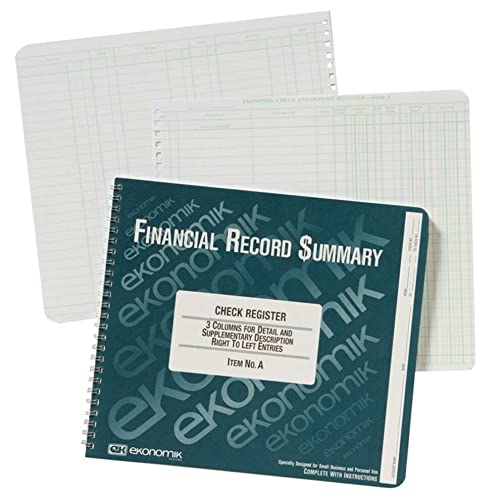 [Australia - AusPower] - Ekonomik Check/Deposit Register (EKOA), White, 10 in X 8 3/4 in 