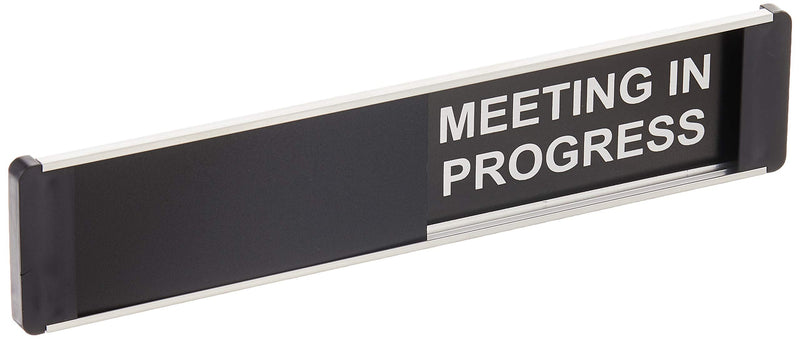 [Australia - AusPower] - SECO Sliding Aluminum Sign 10"X 2" Messaging, Vacant/Meeting in Progress (OF139) 