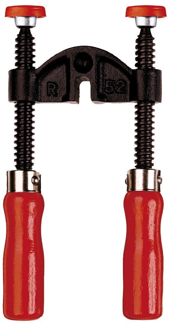 [Australia - AusPower] - Bessey KT5-2 Edge clamp with two wooden handle, Black/Red/Silver 