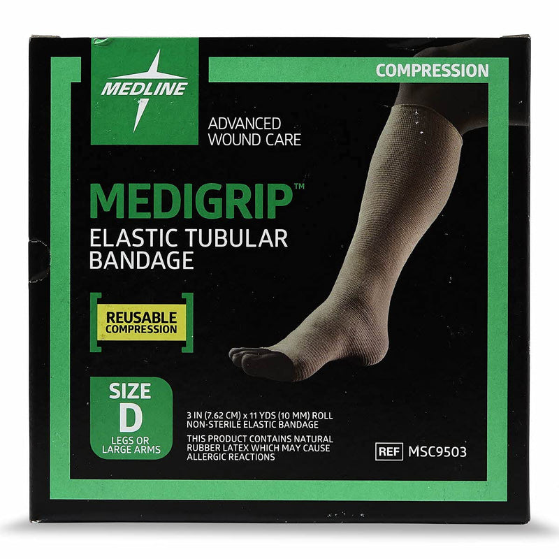 [Australia - AusPower] - Medline Medigrip Elastic Tubular Bandages, Size D, For Large Arms Or Legs legs or large arms 