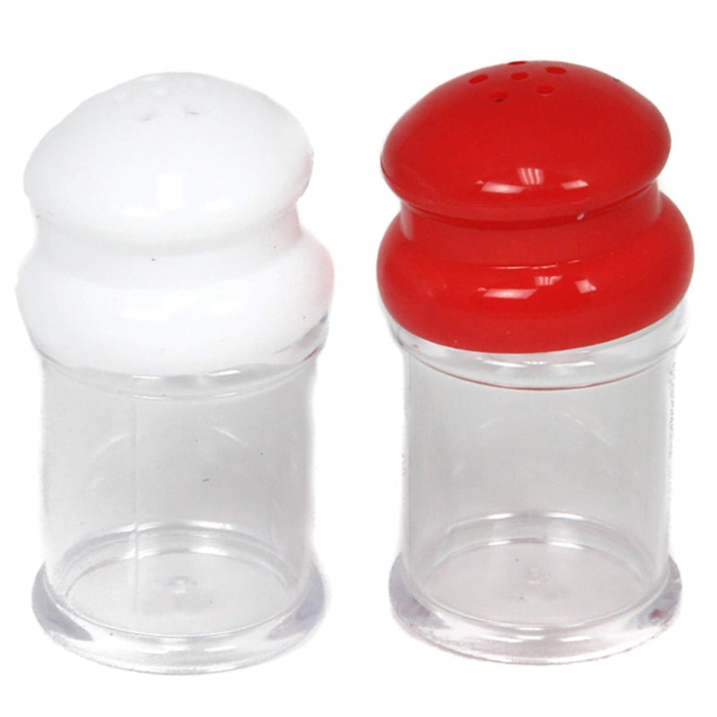 [Australia - AusPower] - Chef Craft Salt & Pepper Shakers | White and Red, 3.5-Inches Tall by 1.75-Inches Wide | 1-Set 