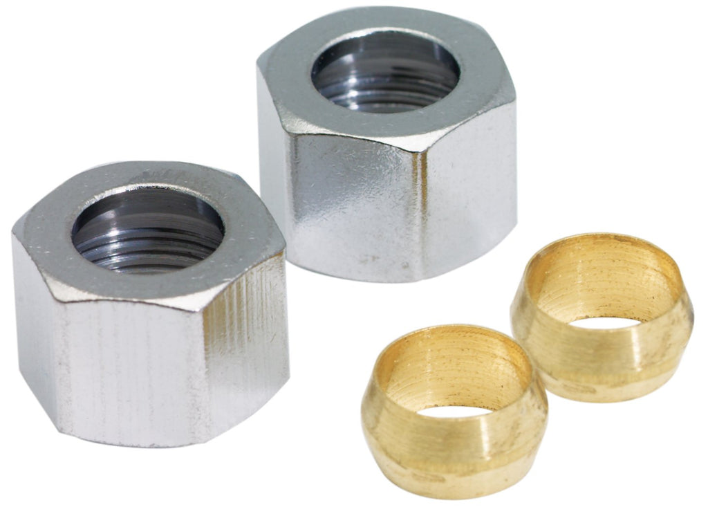 [Australia - AusPower] - Plumb Pak PP20081 Compression Nut with Ring, 3/8 in Od, Chrome Plated 