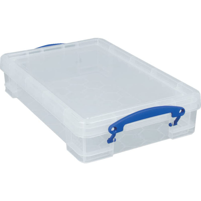 [Australia - AusPower] - Really Useful Box Plastic Storage Box, 4 Liters, 14 5/8" x 10 1/4" x 3 3/8", Clear No Size 