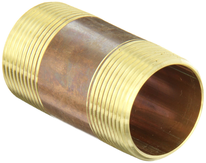 [Australia - AusPower] - Anderson Metals - 38300-2030 38300 Lead Free Red Brass Pipe Fitting, Nipple, 1-1/4" x 1-1/4" NPT Male, 3" Length 1.25 Inch 