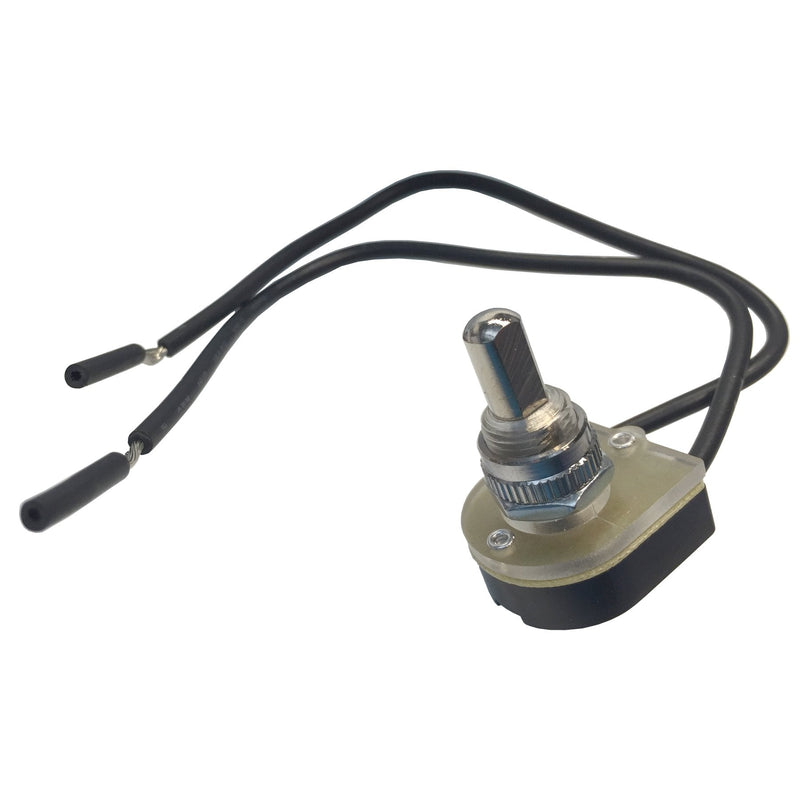 [Australia - AusPower] - Gardner Bender GSW-24 Double Insulated Electrical Push Button Switch, SPST, ON-OFF, 6 A/125V AC, 6 inch Wire Terminal,Nickel,ON - OFF 