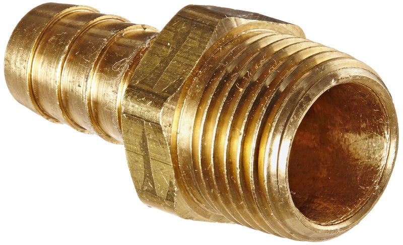 [Australia - AusPower] - Anderson Metals - 57001-0808 57001 Brass Hose Fitting, Adapter, 1/2" Barb x 1/2" NPT Male Pipe 