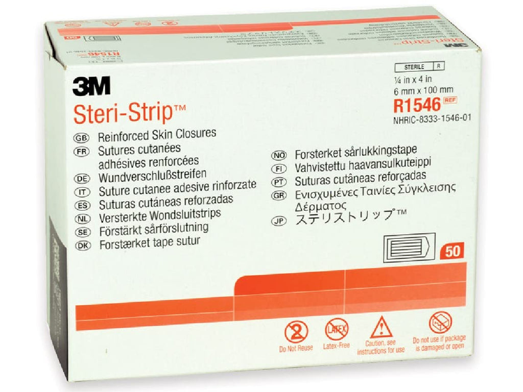 [Australia - AusPower] - 3M Steri Strips Reinforced Adhesive Skin Closures - 1/4" x 4" - Box 