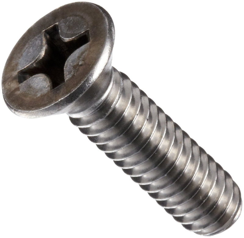 [Australia - AusPower] - 316 Stainless Steel Machine Screw, Plain Finish, Flat Head, Phillips Drive, 1/2" Length, #10-24 Threads (Pack of 25) #10-12 Fully Threaded 1/2" Inches 