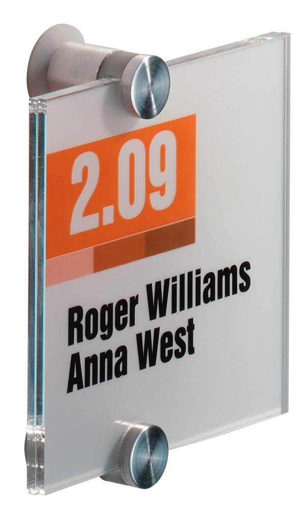 [Australia - AusPower] - Durable Clean Cut Acrylic Clear Office Wall Sign, 4-1/8" x 4-1/8", Aluminum (482019) 4-1/8" x 4-1/8" 