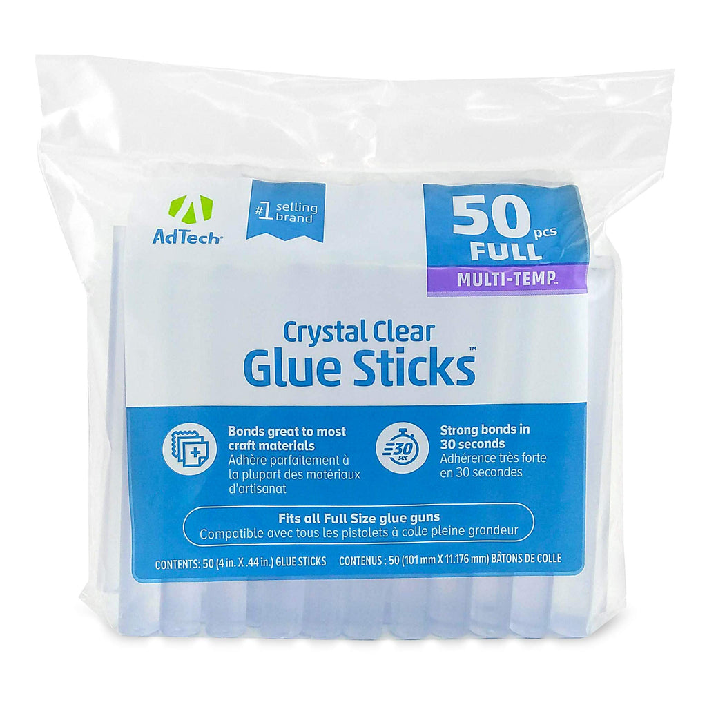 [Australia - AusPower] - Adtech W220-14ZIP50 Crystal Clear Glue Sticks, 50 Pieces 1.1 Pound 