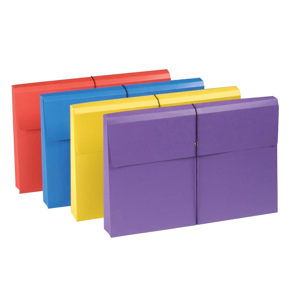 [Australia - AusPower] - Smead Expanding File Wallet with Product Protection, 2" Expansion, Legal Size, Assorted Colors, 4 per Pack (77300) 