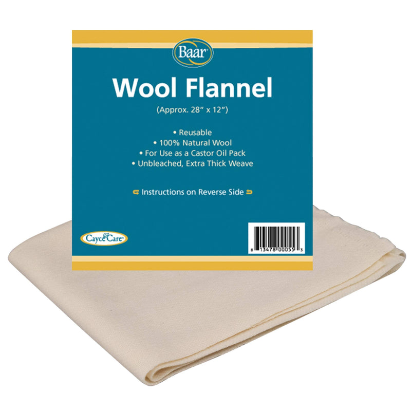 [Australia - AusPower] - Baar Products - Wool Flannel for Castor Oil packs 1 pkt [Health and Beauty] 