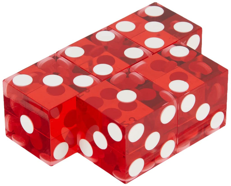 [Australia - AusPower] - Trademark Poker 10-DC19RED 19mm A Grade Serialized Set of Casino Dice (Red) 