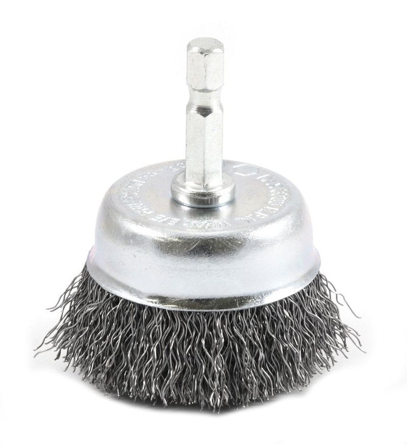 [Australia - AusPower] - Forney 72729 Wire Cup Brush, Coarse Crimped with 1/4-Inch Hex Shank, 2-Inch-by-.012-Inch 
