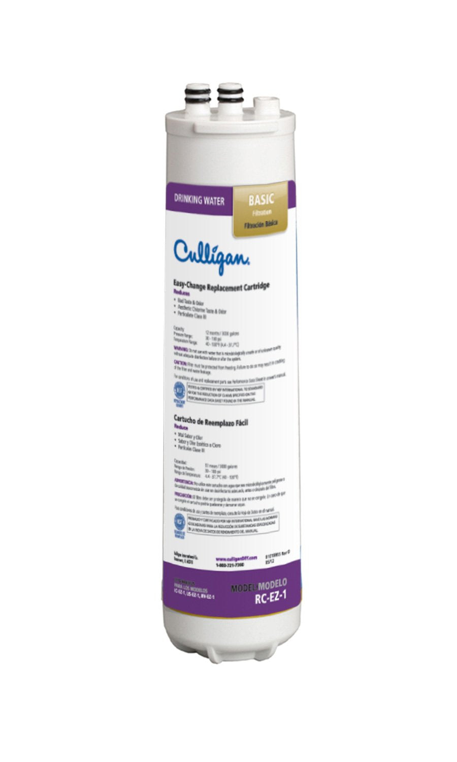 [Australia - AusPower] - Culligan RC 1 EZ-Change Basic Water Filtration Replacement Cartridge, 3,000 Gallons, Multi Basic Replacement Filter Pack of 1 