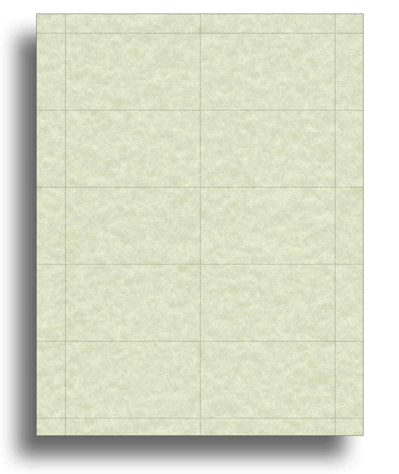 [Australia - AusPower] - Parchment Style Business Cards - 25 Sheets / 250 Business Cards - 65lb Cover (176 GSM) (Green) Green 