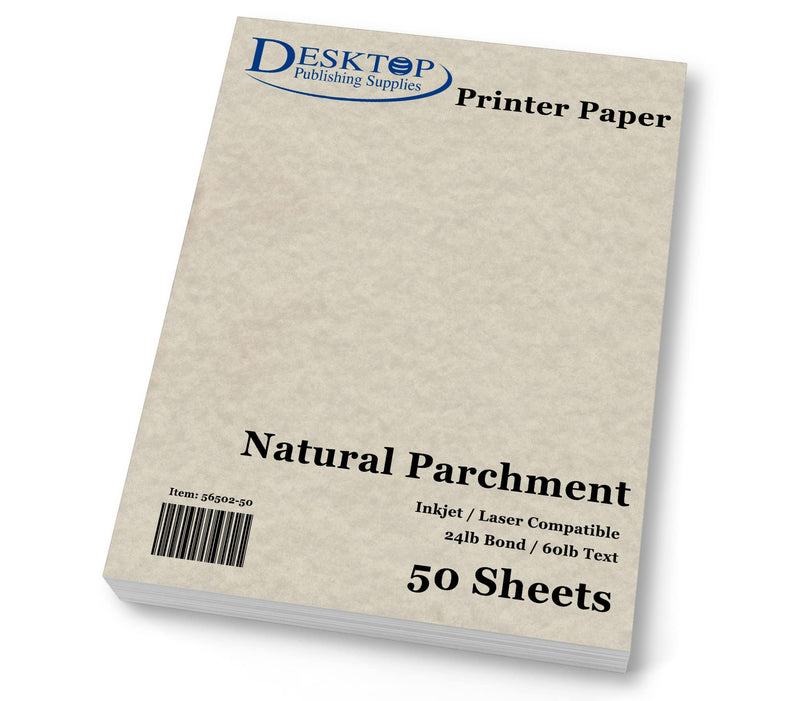 [Australia - AusPower] - Natural Parchment Paper - 50 Sheets - Desktop Publishing Supplies, Inc.™ Brand 