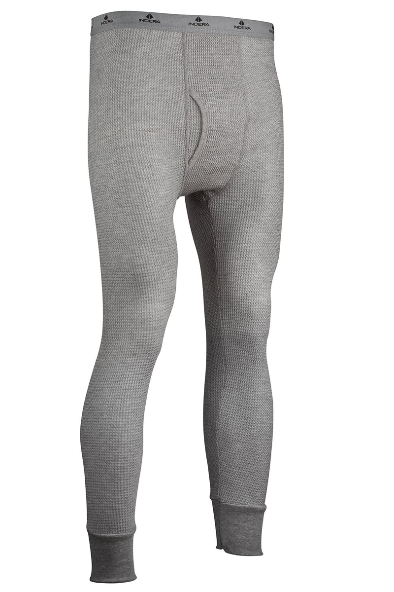 [Australia - AusPower] - Indera Men's Traditional Long Johns Thermal Underwear Pant Small Heather Grey 