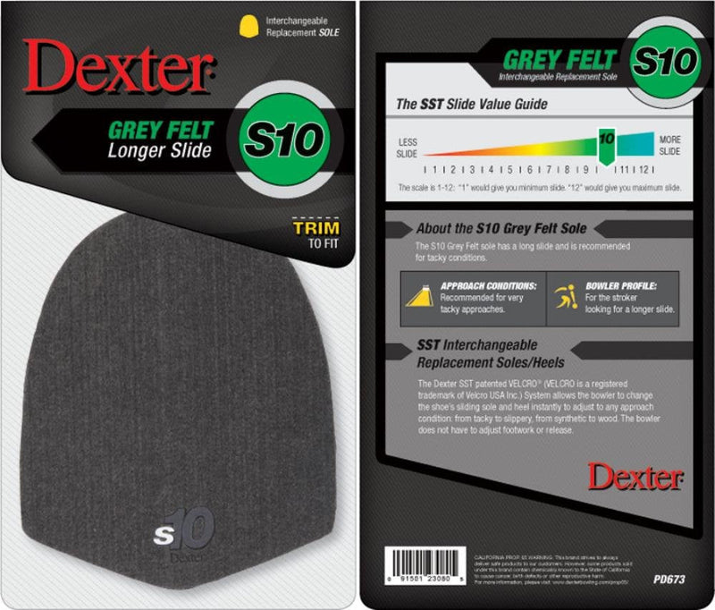 [Australia - AusPower] - Dexter Accessories - Unisex - s10 Felt Sole #10 Slide Sole Grey 