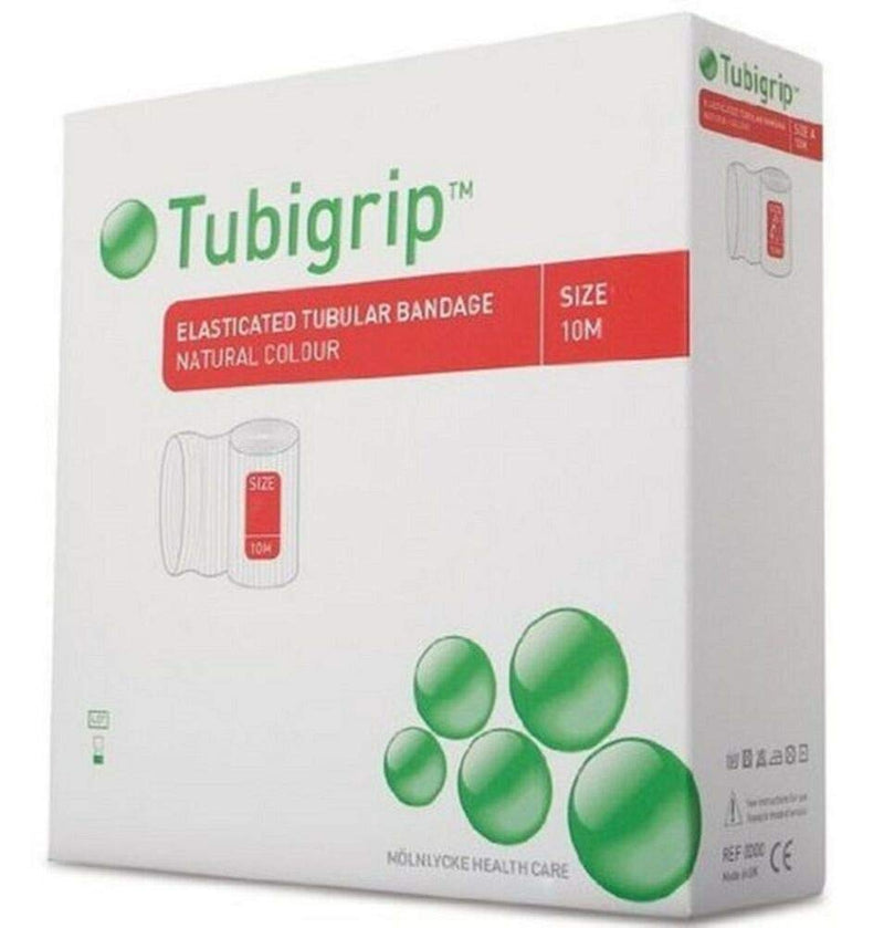 [Australia - AusPower] - ConvaTec Tubigrip Elastic Tubular Bandage Large knees, medium thighs - F (Natural Color), 4" W x 33' L 