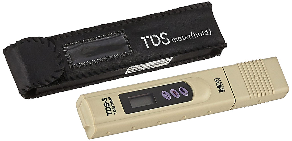 [Australia - AusPower] - HM Digital TDS-3 Handheld TDS Meter With Carrying Case, 0 - 9990 ppm TDS Measurement Range, 1 ppm Resolution, +/- 2% Readout Accuracy 