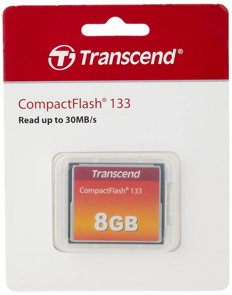 [Australia - AusPower] - Transcend 8GB CompactFlash Memory Card 133x (TS8GCF133) 8 GB 