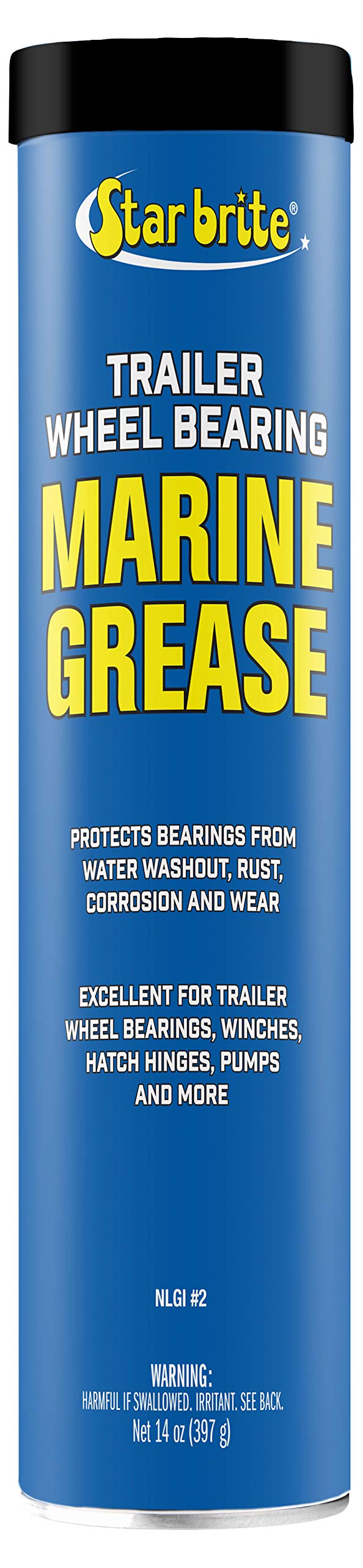 [Australia - AusPower] - Star Brite Trailer Wheel Bearing Marine Grease - NLGI #2 - Protect from Washout, Rust, Corrosion & Wear on Wheel Bearings, Winches, Pumps, Boat Hatches & More 14 Oz Cartridge 