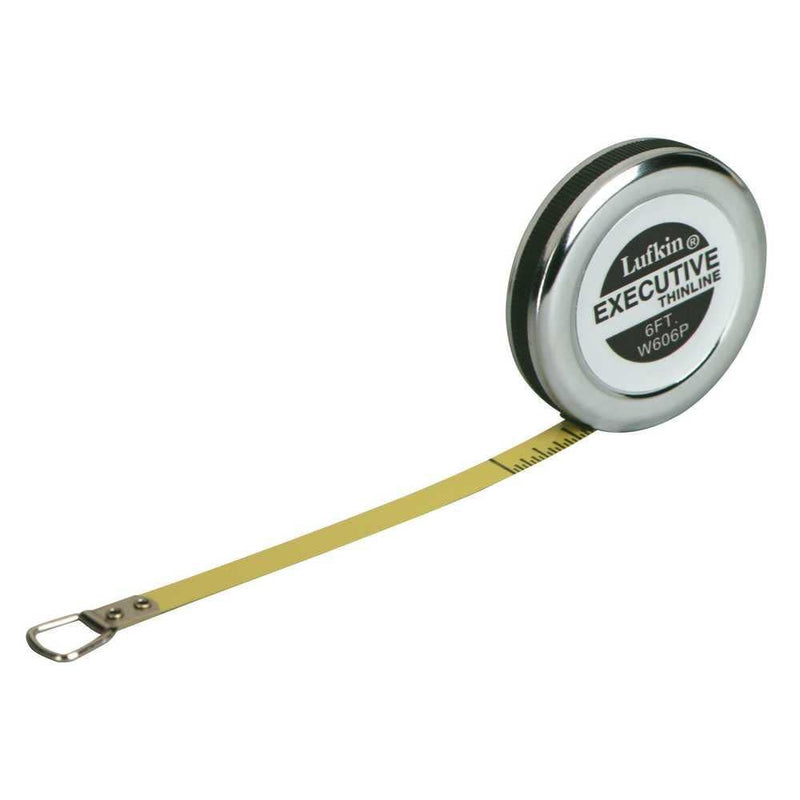 [Australia - AusPower] - Crescent Lufkin 6mm x 2m Executive® Diameter Yellow Clad A20 Blade Pocket Tape Measure - W606PM 