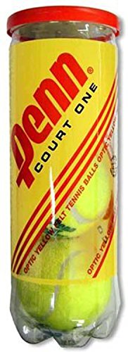 [Australia - AusPower] - Penn Court 1 Recreational Tennis Balls - Regular Duty Felt Pressurized Tennis Balls - 1 Can, 3 Balls 