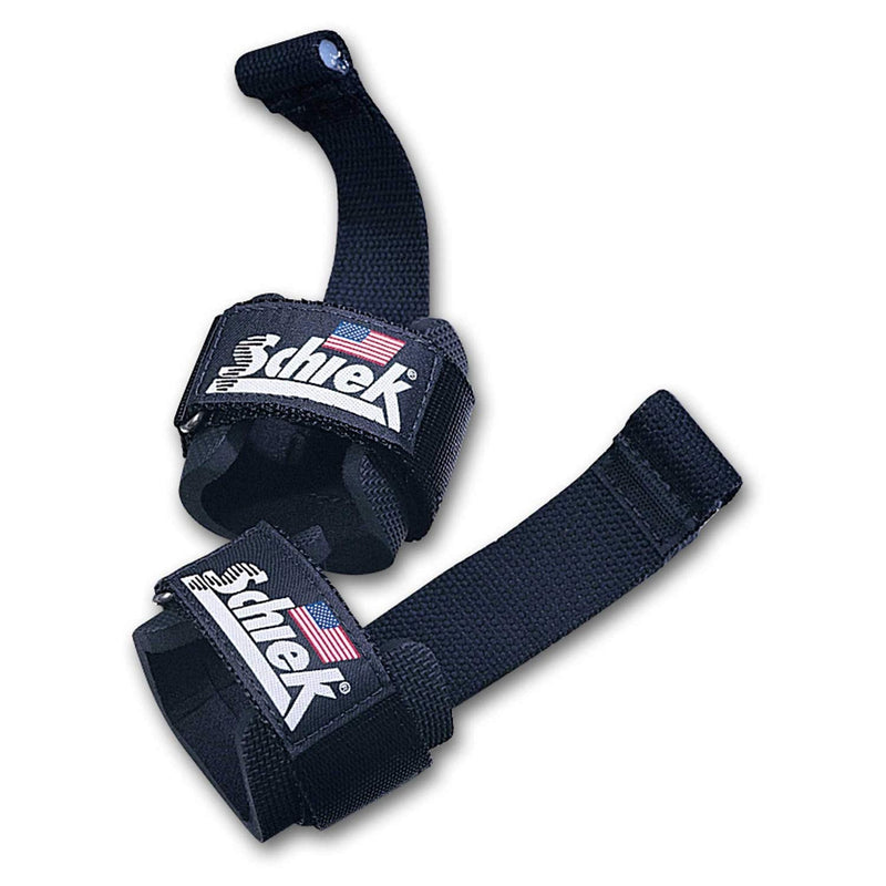 [Australia - AusPower] - Schiek Sports Model 1000-DLS Deluxe Dowel Lifting Straps Black 