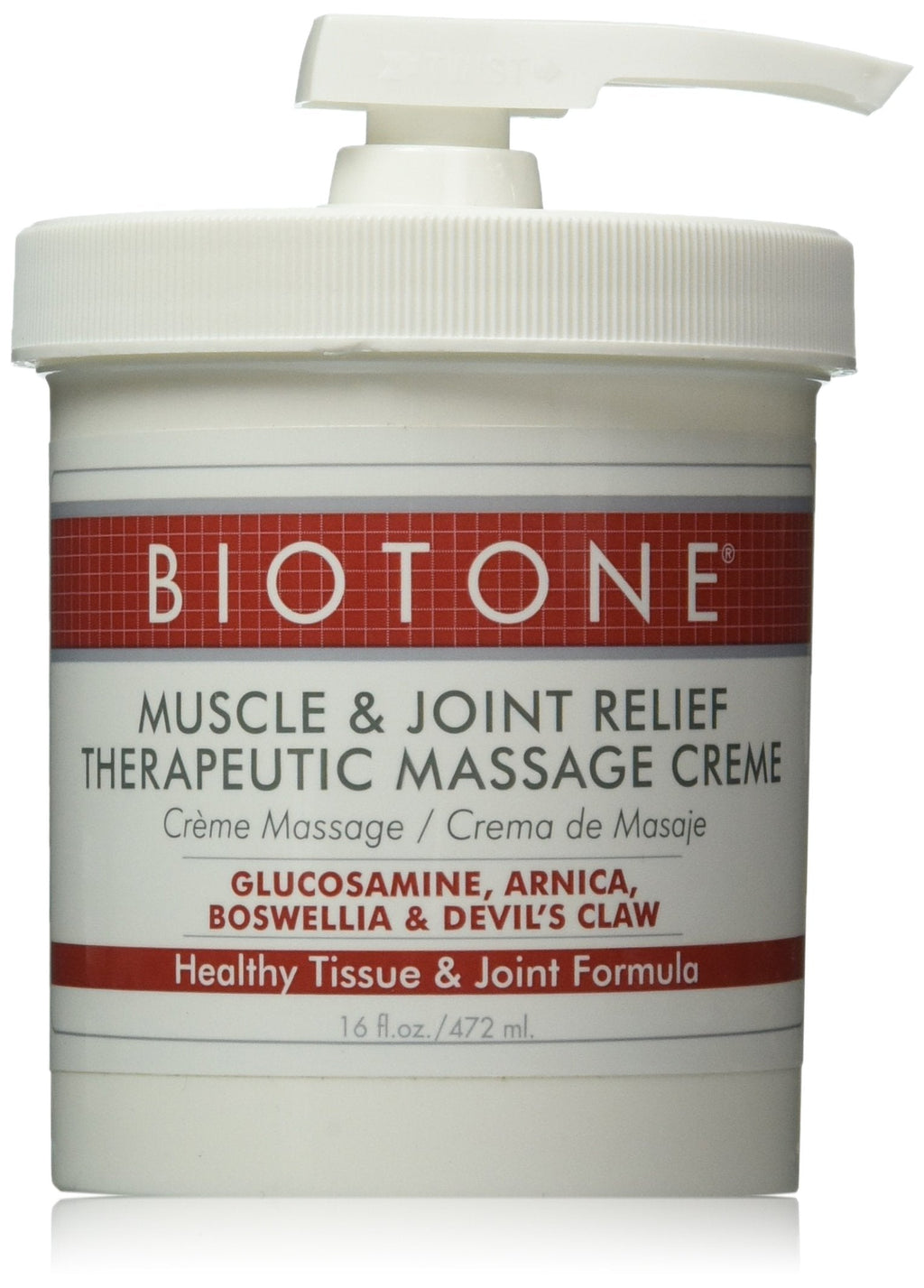 [Australia - AusPower] - Biotone Biotone Muscle and Joint Relief Therapeutic Products Massage Creme, 16 Ounce 