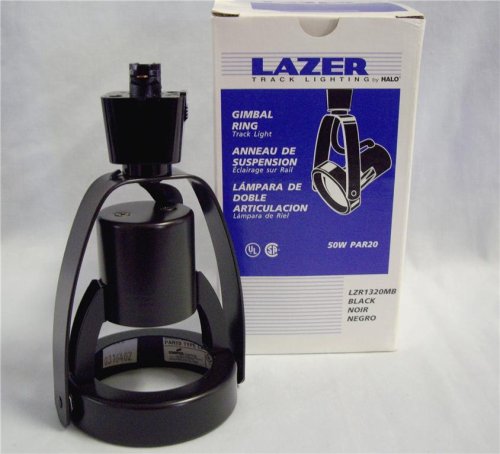 [Australia - AusPower] - Halo LZR1320MB Lazer Front Loading Gimbal Lamp Holder, PAR20, Matte Black 