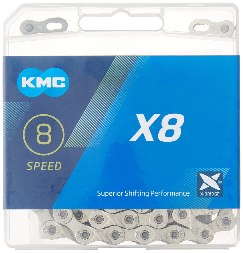 [Australia - AusPower] - KMC X8.99/X8 Bicycle Chain (1/2 x 3/32-Inch, 116L, Silver) 1 
