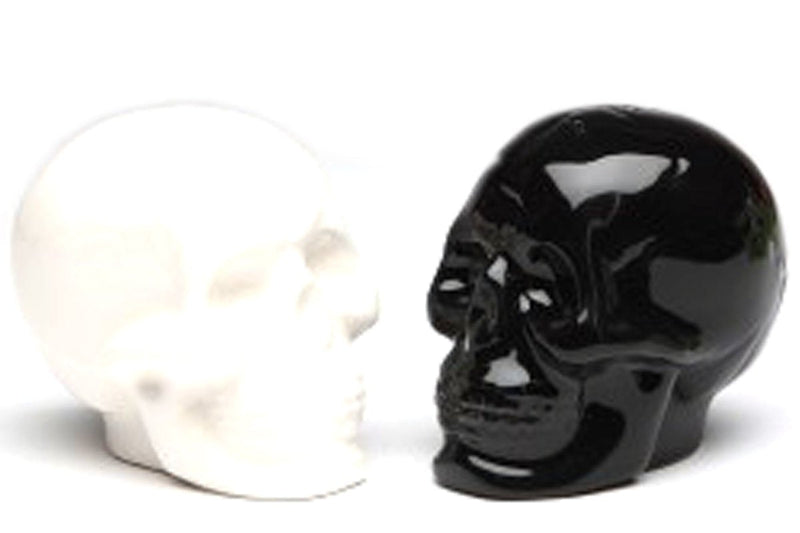 [Australia - AusPower] - Pacific Trading Black and White Skulls Ceramic Salt and Pepper Shaker Set 