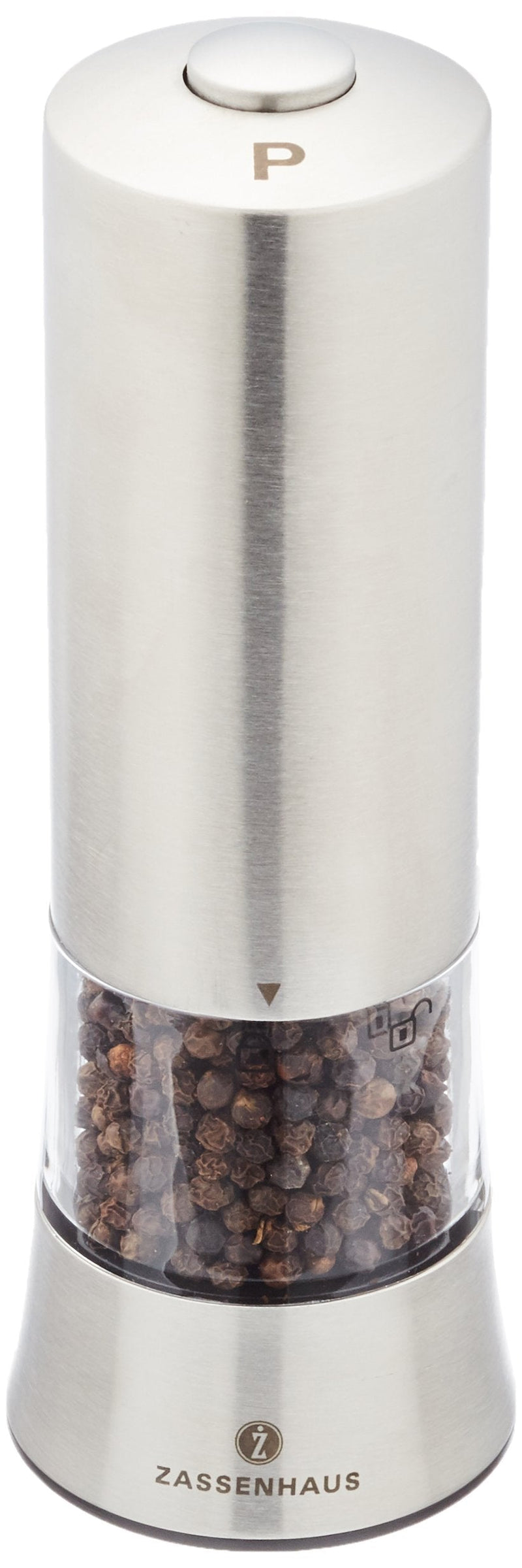 [Australia - AusPower] - Zassenhaus "Gera" Electric Pepper Mill, Silver 