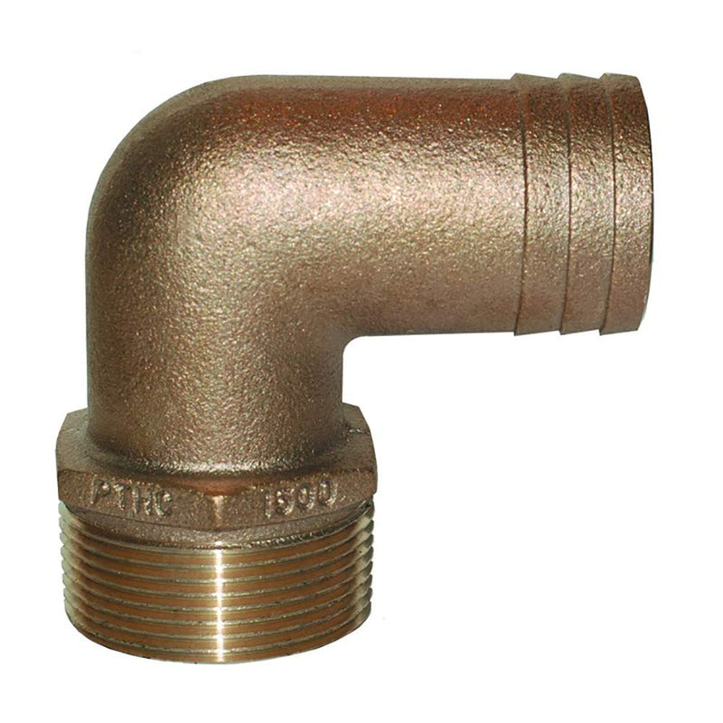 [Australia - AusPower] - Groco 90 Degree Pipe to Hose Fitting, Standard Flow, 1-1/2" Npt X 1-1/2" Hose Id 