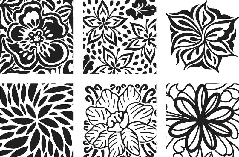 [Australia - AusPower] - Cedar Canyon Textiles CCT4005 Artist's Paintstiks Rubbing Plates, Floral Fantasy, 6-Pack 
