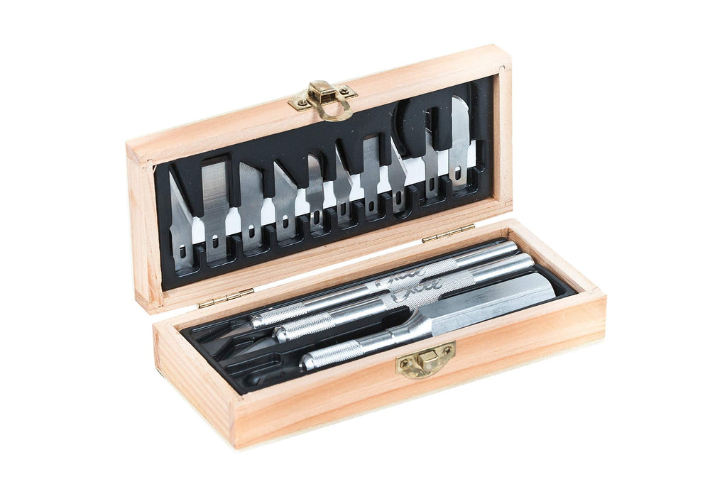 [Australia - AusPower] - Excel Blades 44283 Craftsman Hobby Knife Set, Precision Cutting Tool Set, Craft Knife Set Includes Assortment of Light Duty to Heavy Duty Handles and 13 Blades 