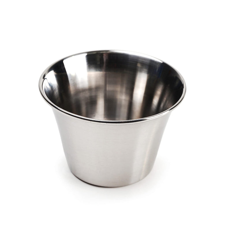 [Australia - AusPower] - RSVP International Kitchen Prep Bowl Collection Stainless Steel, Dishwasher Safe, Sauce Cups, Set of 24, Silver 