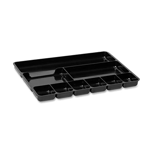 [Australia - AusPower] - Rubbermaid Regeneration 9-Section Drawer Organizer, Plastic, 14 x 9.125 x 1.125 Inches, Black (45706) 