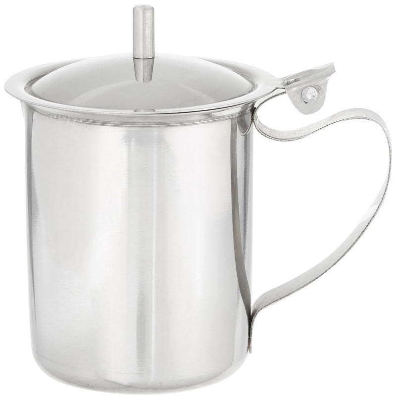 [Australia - AusPower] - Winco Stainless Steel Creamer with Cover, 10-Ounce, Medium 1 