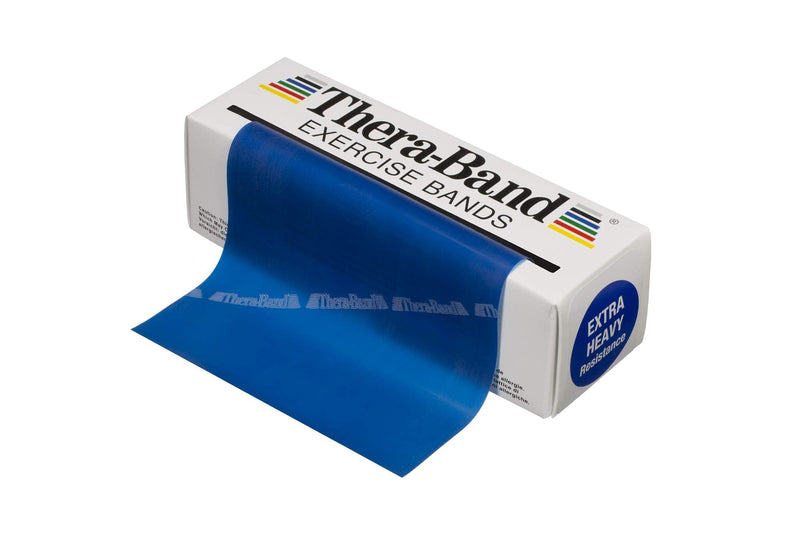 [Australia - AusPower] - THERABAND Resistance Bands, 6 Yard Roll Professional Latex Elastic Band For Upper & Lower Body, Core Exercise, Physical Therapy, Pilates, Home Workouts, Rehab, Blue, Extra Heavy, Intermediate Level 2 