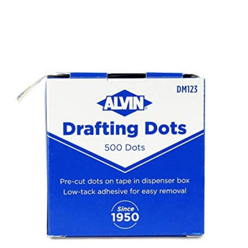 [Australia - AusPower] - ALVIN DM123 Drafting Dots, Low Tack Adhesive, Ideal for Drafting, Tracing, Drawing, and Household Use, Easy Removal with No Residue - 500 Dots, 7/8-inch Diameter 1 Pack 