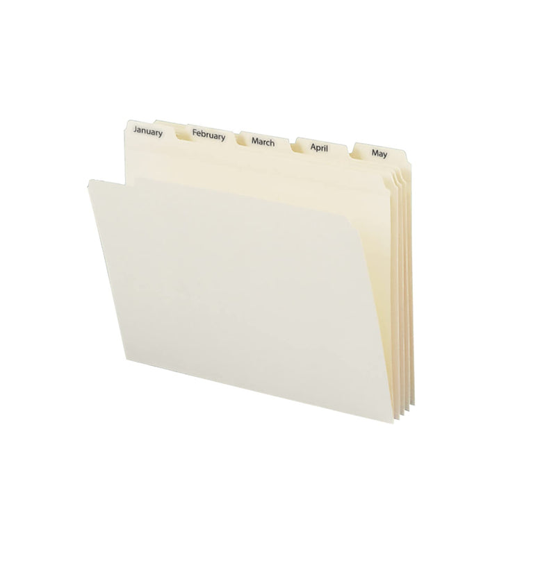 [Australia - AusPower] - Smead Indexed File Folder Set, Monthly (Jan-Dec) Folders, Reinforced 1/5-Cut Tab, Letter Size, Manila, 12 Per Set (11765) 