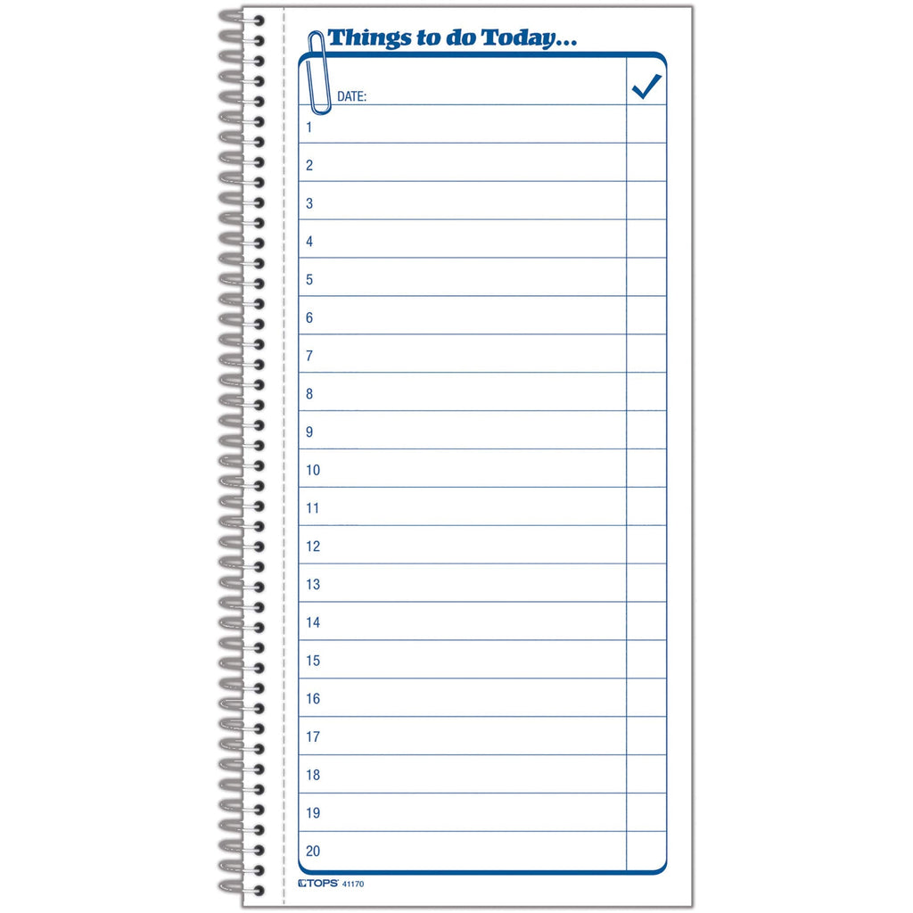 [Australia - AusPower] - TOPS Daily Agenda/Things To Do Form, 2-Part, Carbonless, 5.5 x 11 Inches, 50-Sets per Pad (41170) 