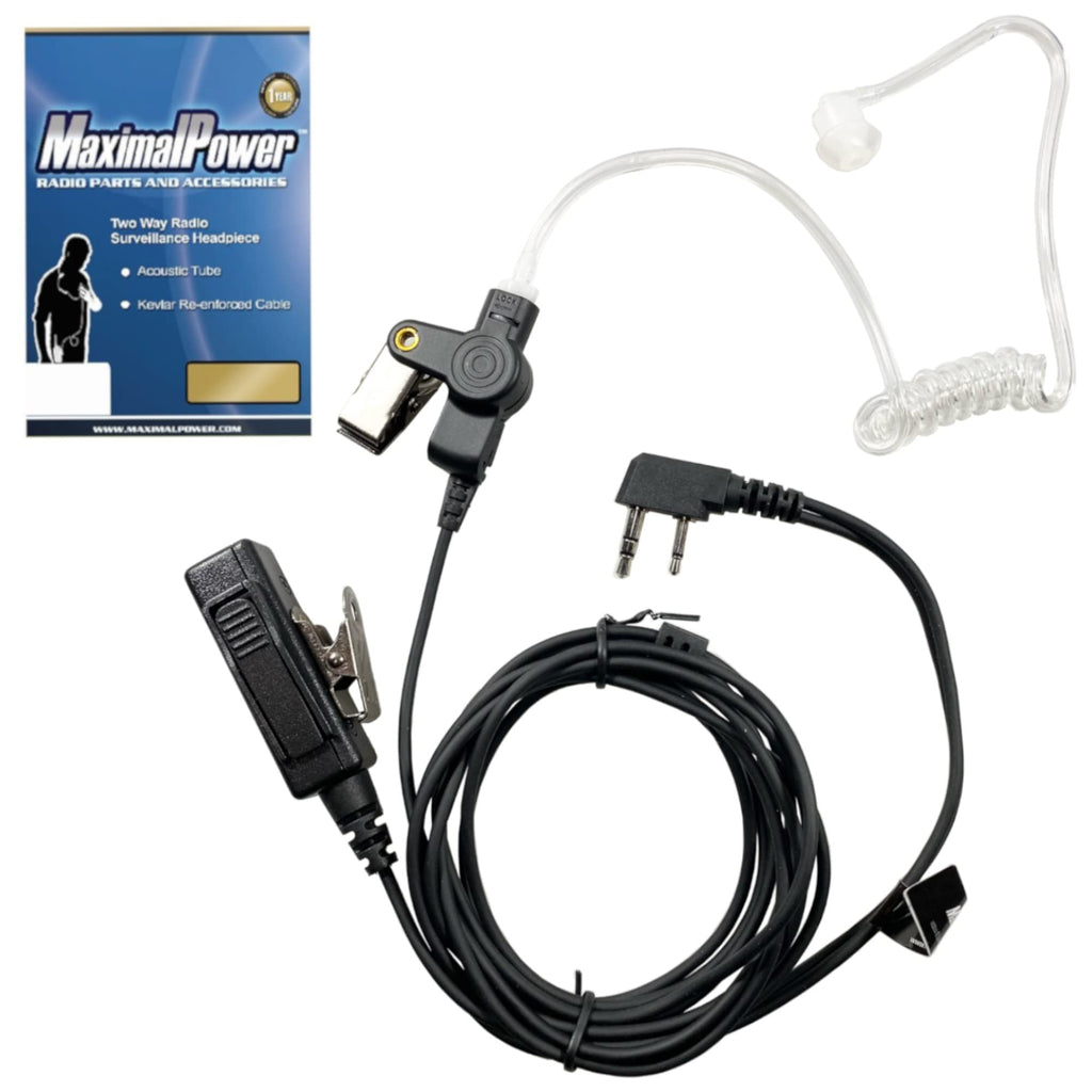 [Australia - AusPower] - MaximalPower Surveillance Headset Earpiece PTT Mic 2 pin Plug for ICOM Radio IC-F3S IC-F4S IC-F24S IC-F31 