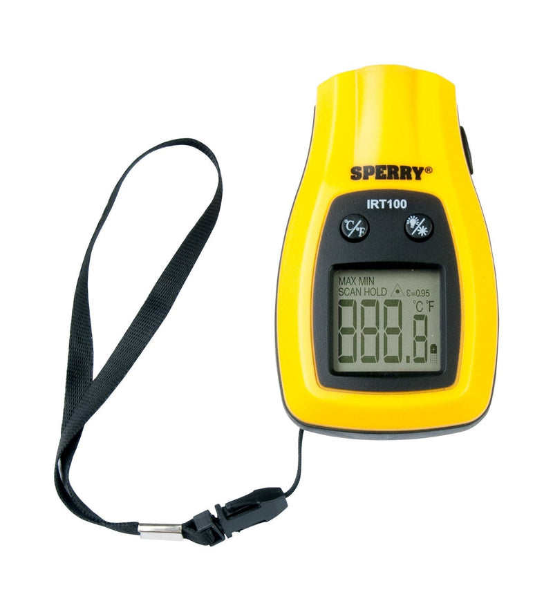 [Australia - AusPower] - Sperry Instruments IRT100 Temperature Check Infared Thermometer, Pocket Style, Instant Reading, 6:1 Distance to Spot Ratio, Black & Yellow Pocket Style - 6:1 Distance 