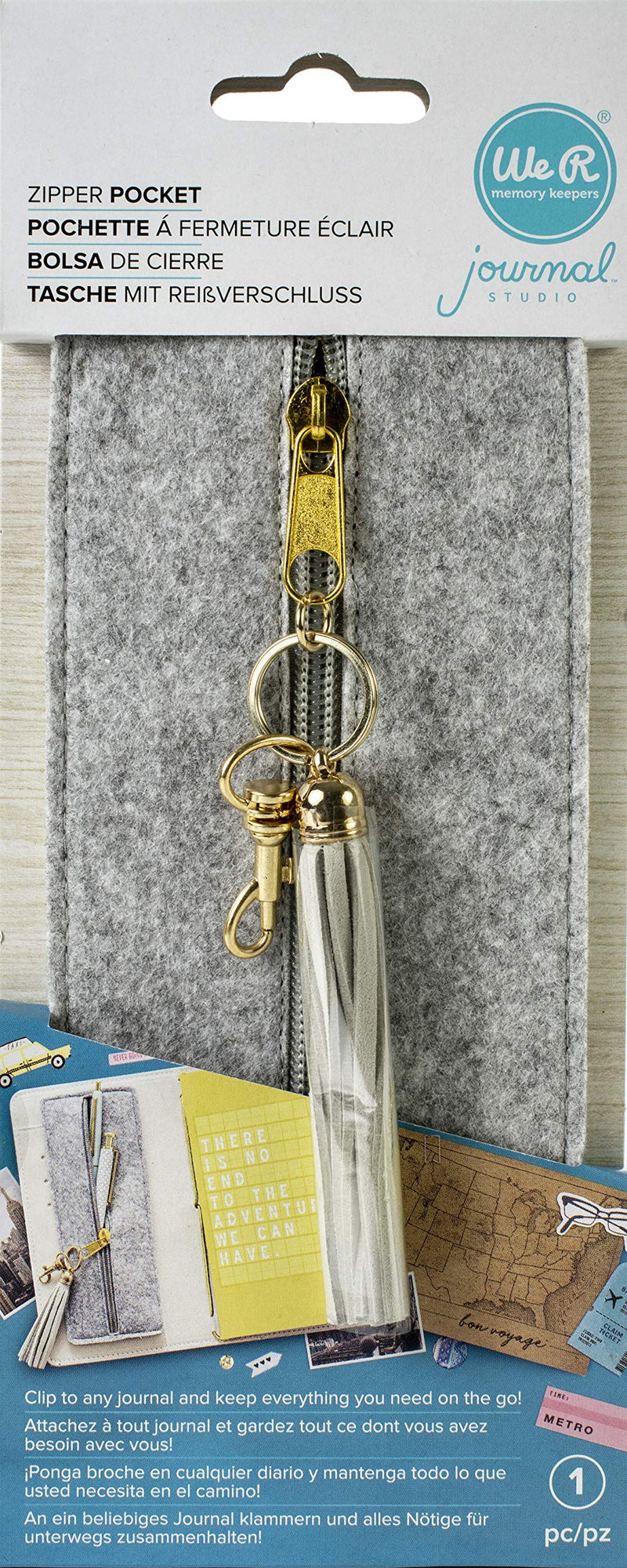 [Australia - AusPower] - We R Memory Keepers 0633356605065 Storage Journaling-Attachable Pencil Zipper Pocket, Multicolor 