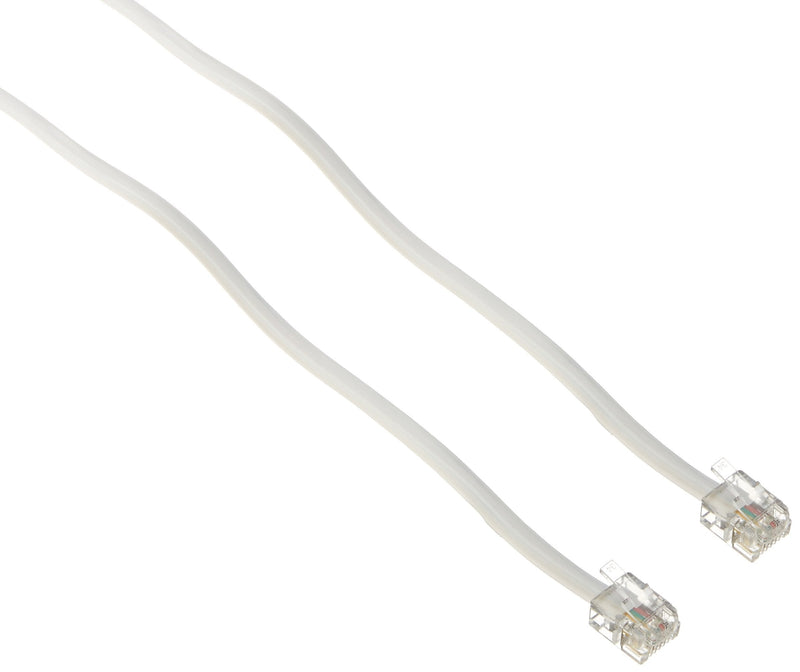 [Australia - AusPower] - Trisonic Telephone Extension Cord Phone Cable Foot, 50ft, White 