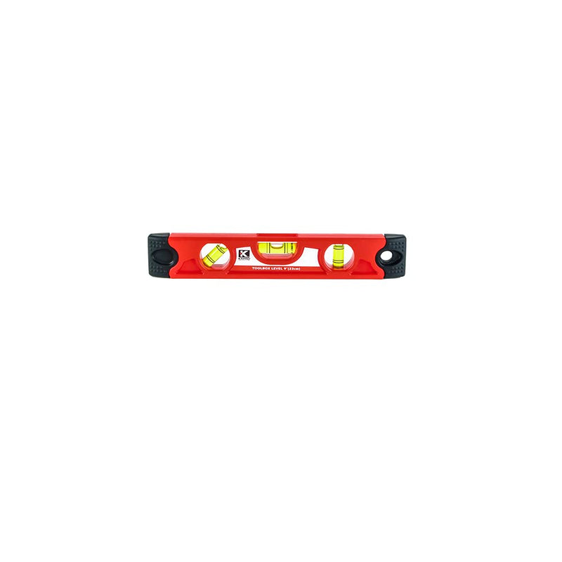 [Australia - AusPower] - Kapro - 227 Toolbox Level - 9-Inch - for Leveling and Measuring - Features V-Groove, Magnet Strip, Rubber End Caps, and Colored Vials 